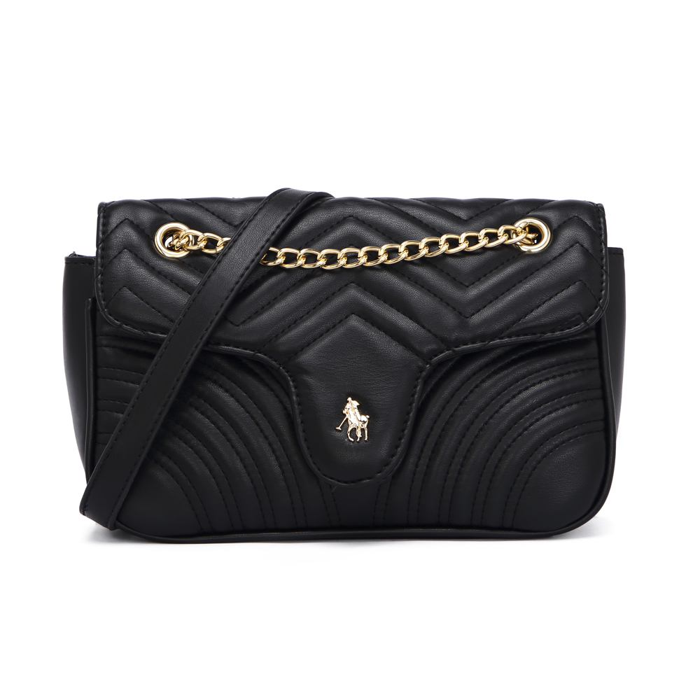 Bolsa Cruzada Hpc Polo color Negro