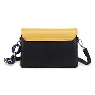 Foto 2 | Bolsa Crossbody Dama Lisa Hpc Polo color Negro con Solapa Camel