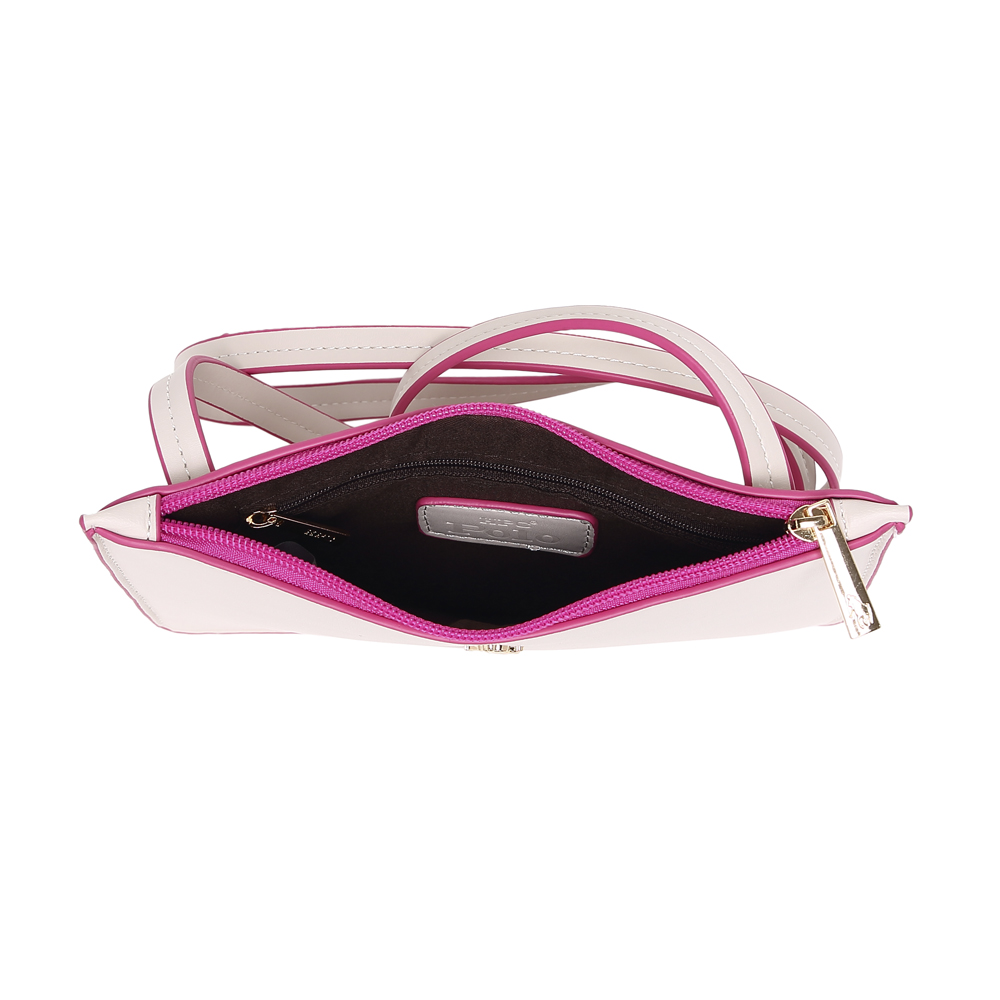 Foto 4 pulgar | Bolsa Crossbody Dama Hpc Polo Lisa color Beige con Contorno Rosa