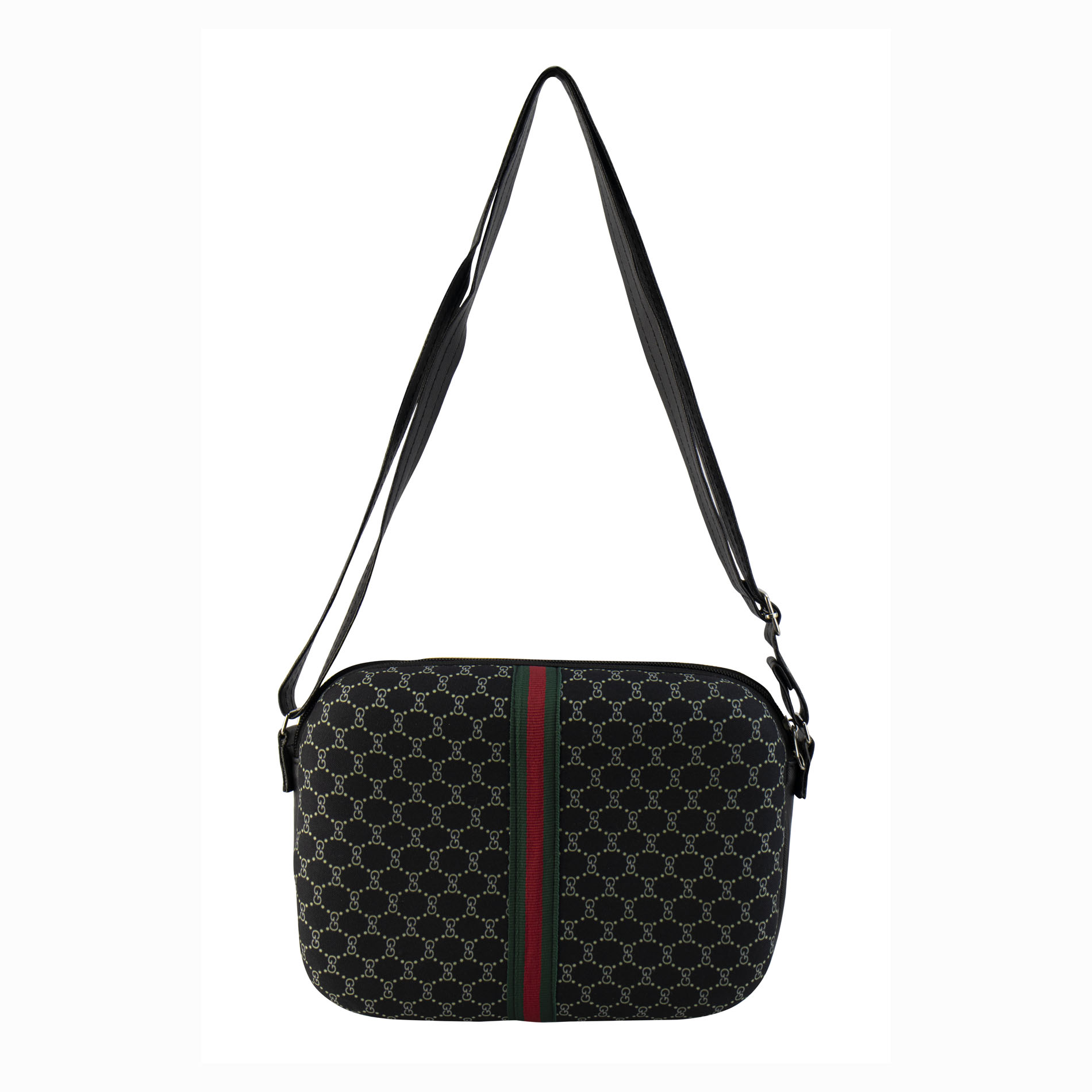 Bolsa Crossbody Nueva Imagen para Dama Negro Gg Cinta Verde Sintético Wanda