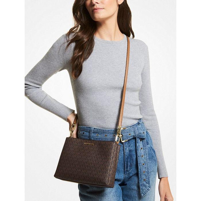 Foto 4 pulgar | Bolsa Crossbody Trisha Café Michael Kors