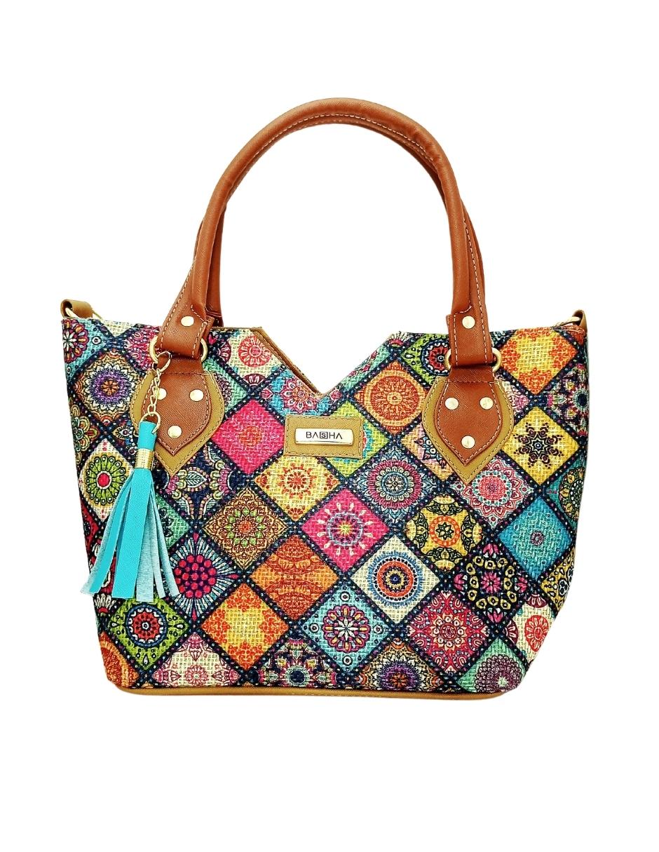 Foto 2 pulgar | Bolsa Artesanal de Cuero Vegano y Yute Natural para Dama