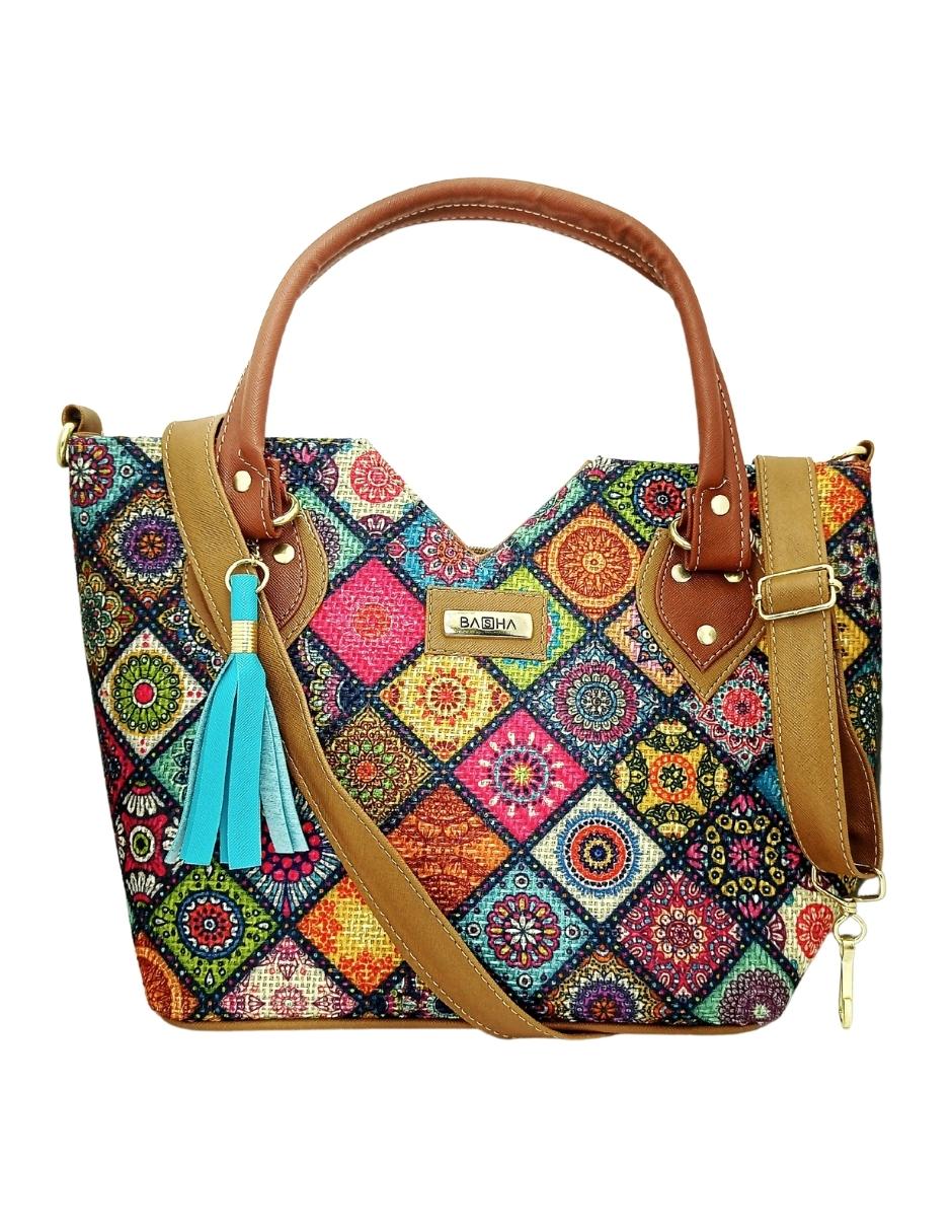 Foto 3 pulgar | Bolsa Artesanal de Cuero Vegano y Yute Natural para Dama