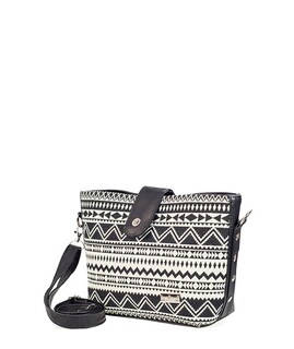 Foto 3 | Bolso Crossbody A Ángelozano Modelo Lorena Piel Sintetico Con Telar Étnico Color Negro