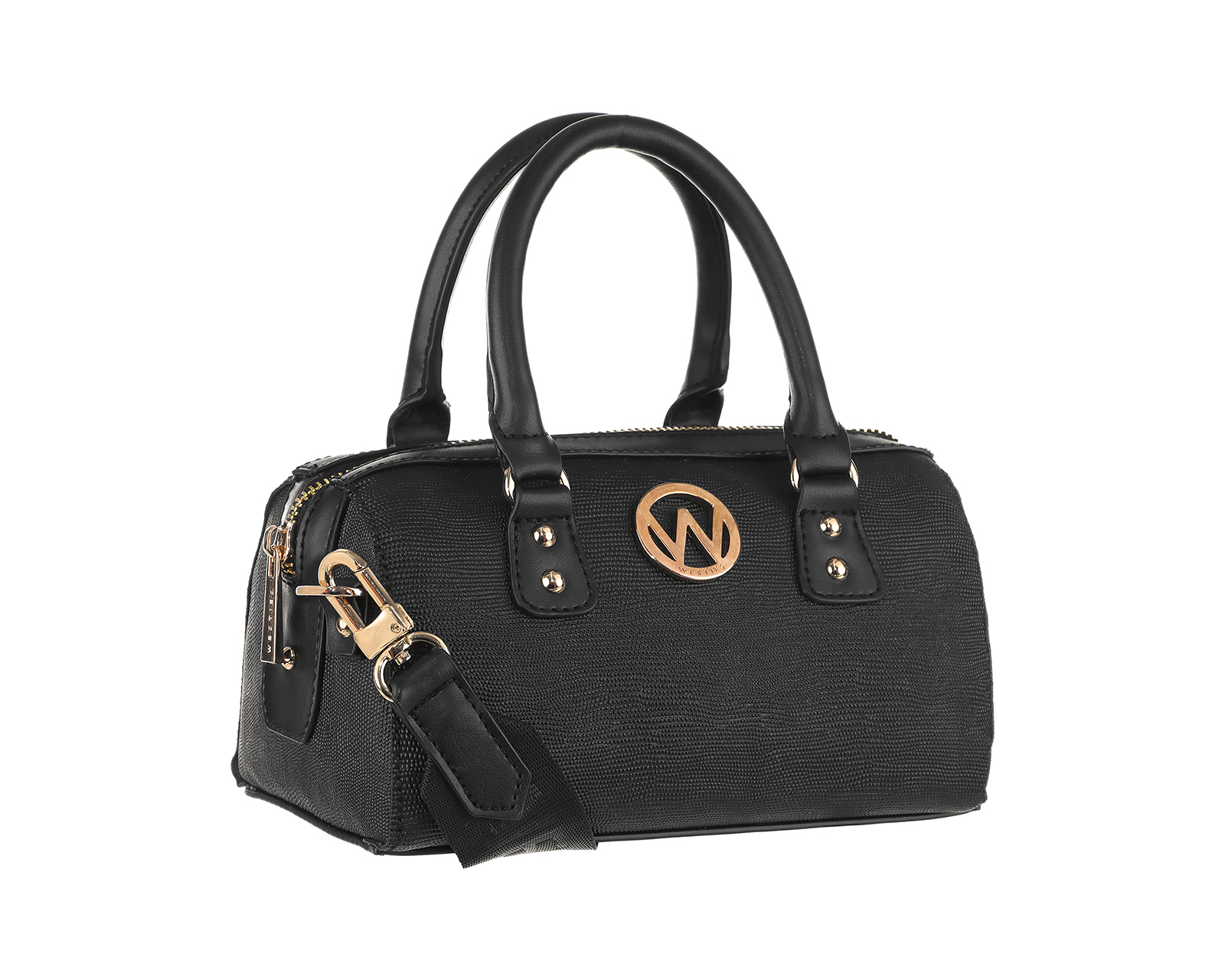 Bolsa Crossbody Westies Hbkeitherwe color Negro Sintético