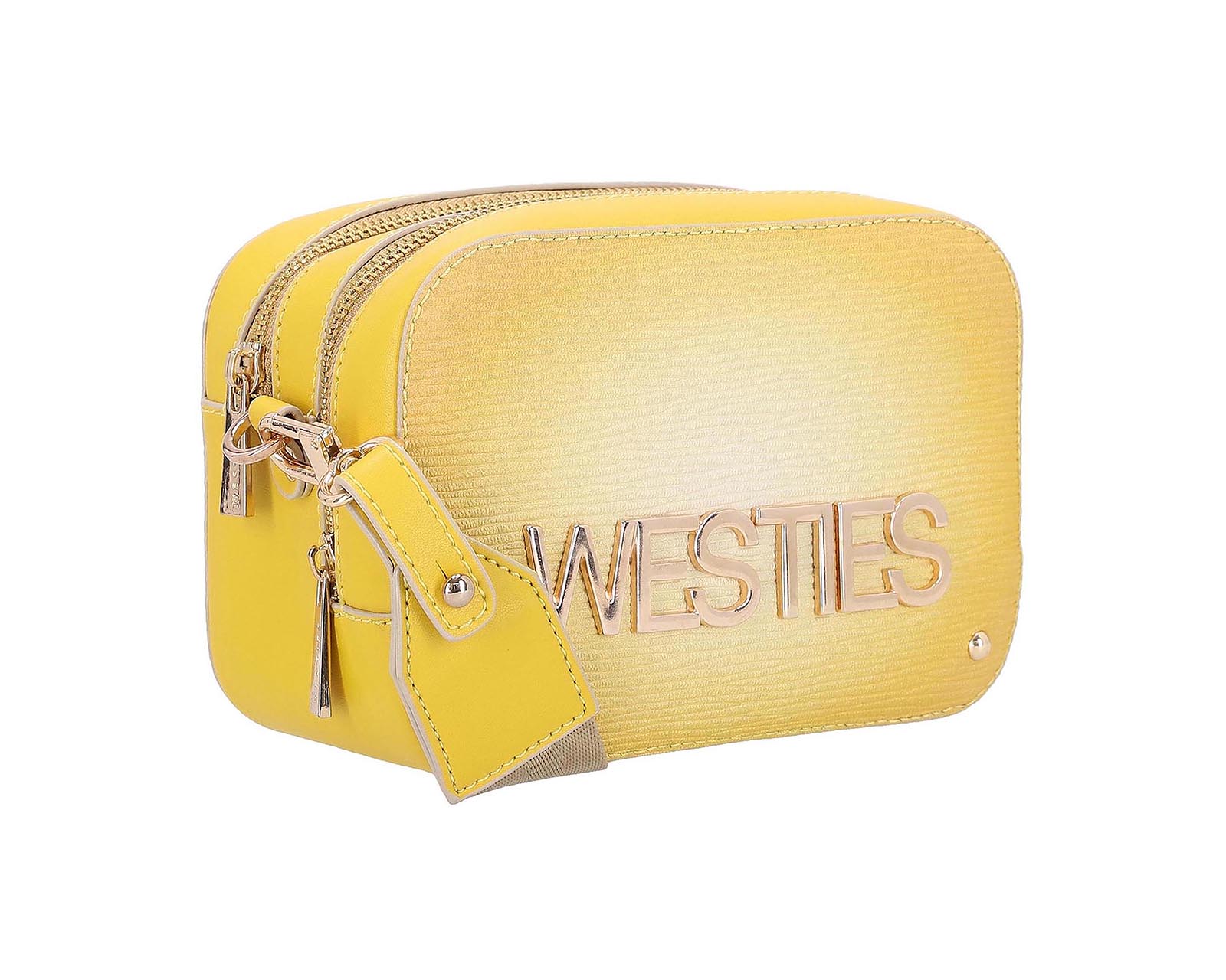 Bolsa Crossbody Westies Hbmikeelwe color Amarillo Sintético