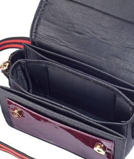 Foto 4 | Bolsa Crossbody A Ángelozano de Piel con Aplicación Charol y Telar Artesanal Geométrico