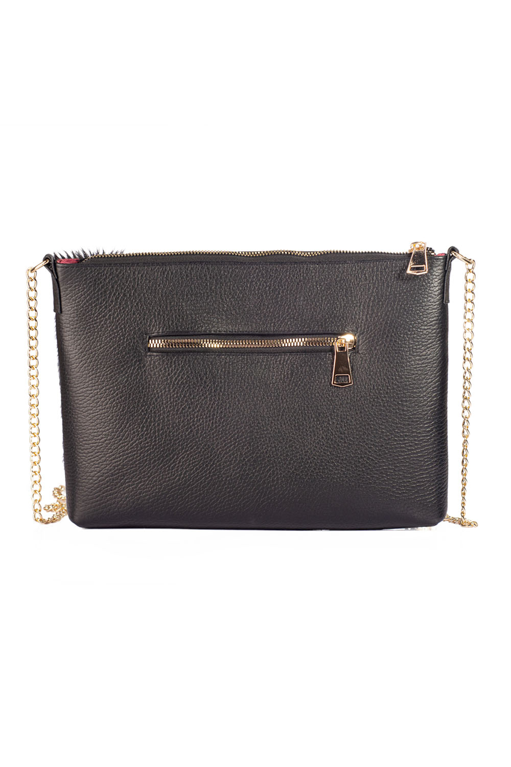 Foto 2 | Bolso Tipo Crossbody Raquel A Ángelozano De Piel Vacuna color Negro