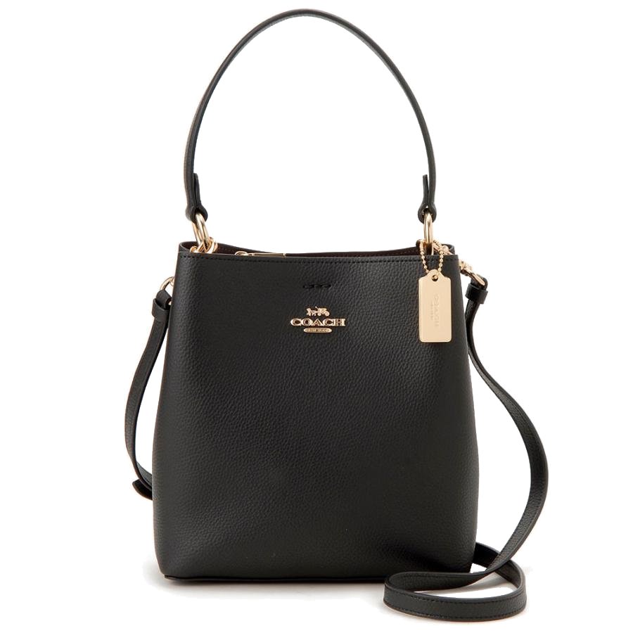 Foto 2 pulgar | Bolsa Coach Small Town Bucket 1011 Imlon color Negro