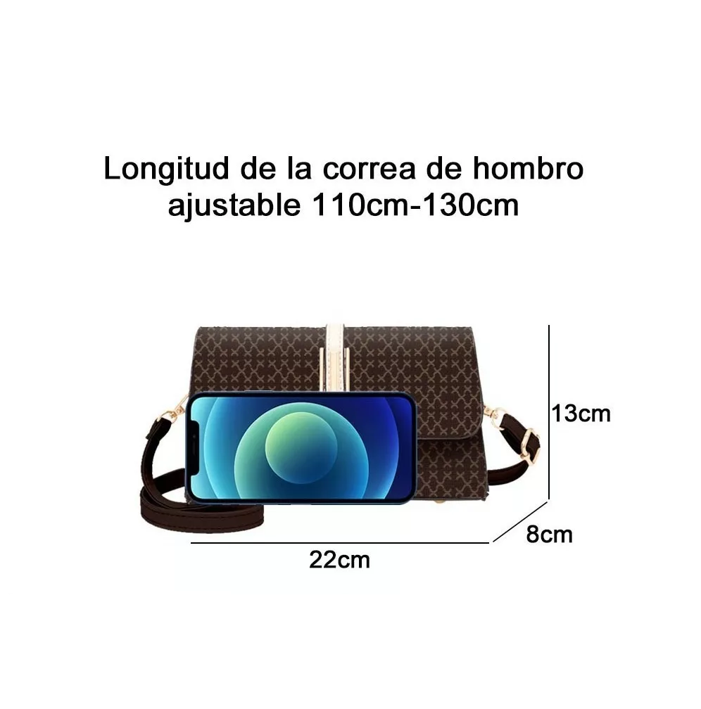 Foto 4 pulgar | Bolso Pequeño Crossbody BELUG color Café para Mujer