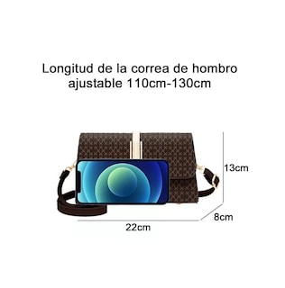 Foto 3 | Bolso Pequeño Crossbody BELUG color Café para Mujer