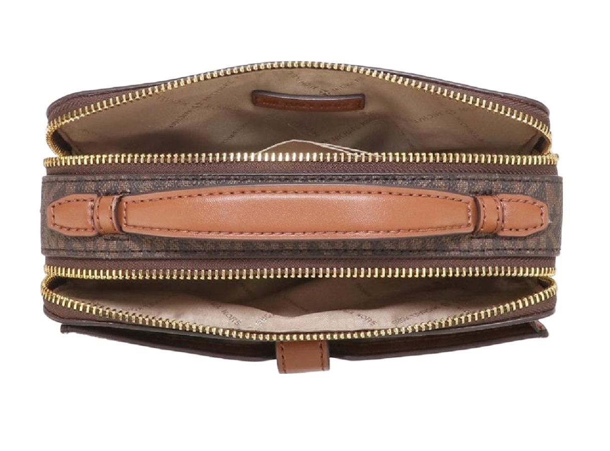 Foto 4 pulgar | Bolsa Michael Kors Jet Set Item Zip Crossbody 35f2gttc2b Café