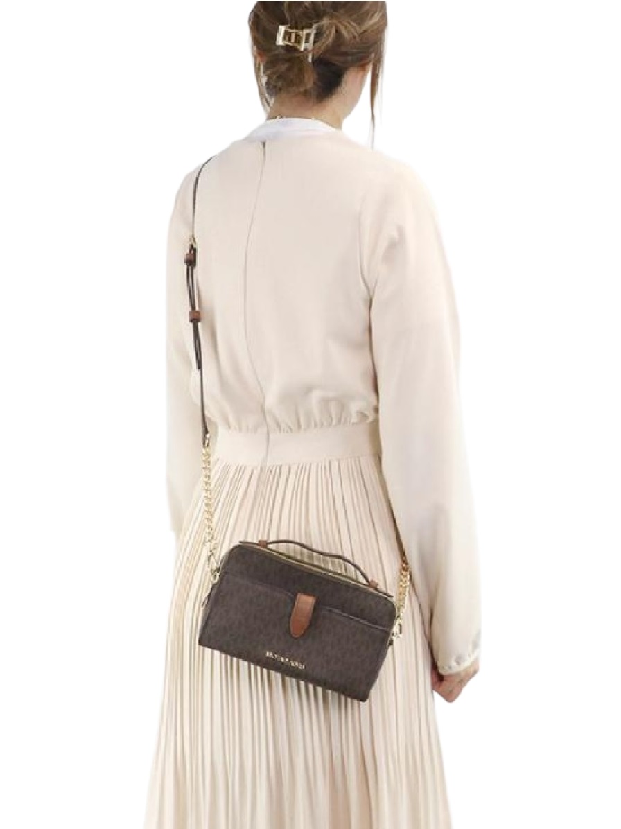 Foto 5 pulgar | Bolsa Michael Kors Jet Set Item Zip Crossbody 35f2gttc2b Café