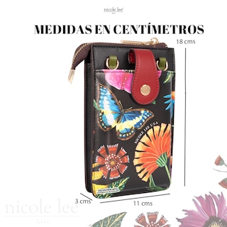 Foto 4 | Bolsa Portacelular Nicole Lee Kira Multicolor Butter-flower Black