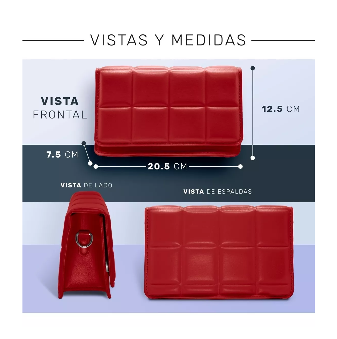 Foto 6 pulgar | Bolsa Crossbody Moda Roja para Mujer