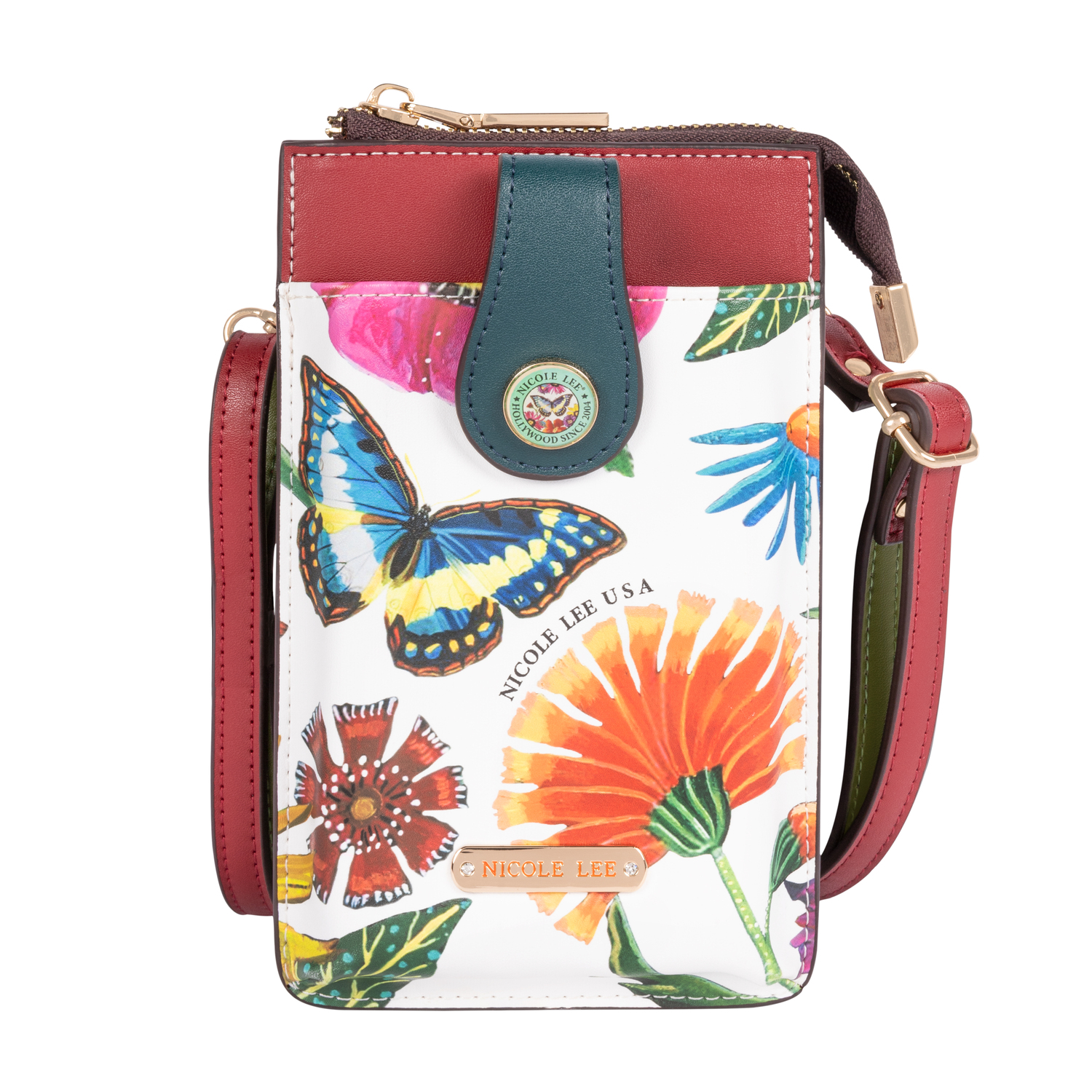 Foto 2 pulgar | Bolsa Portacelular Nicole Lee Kira Multicolor Butter-flower White