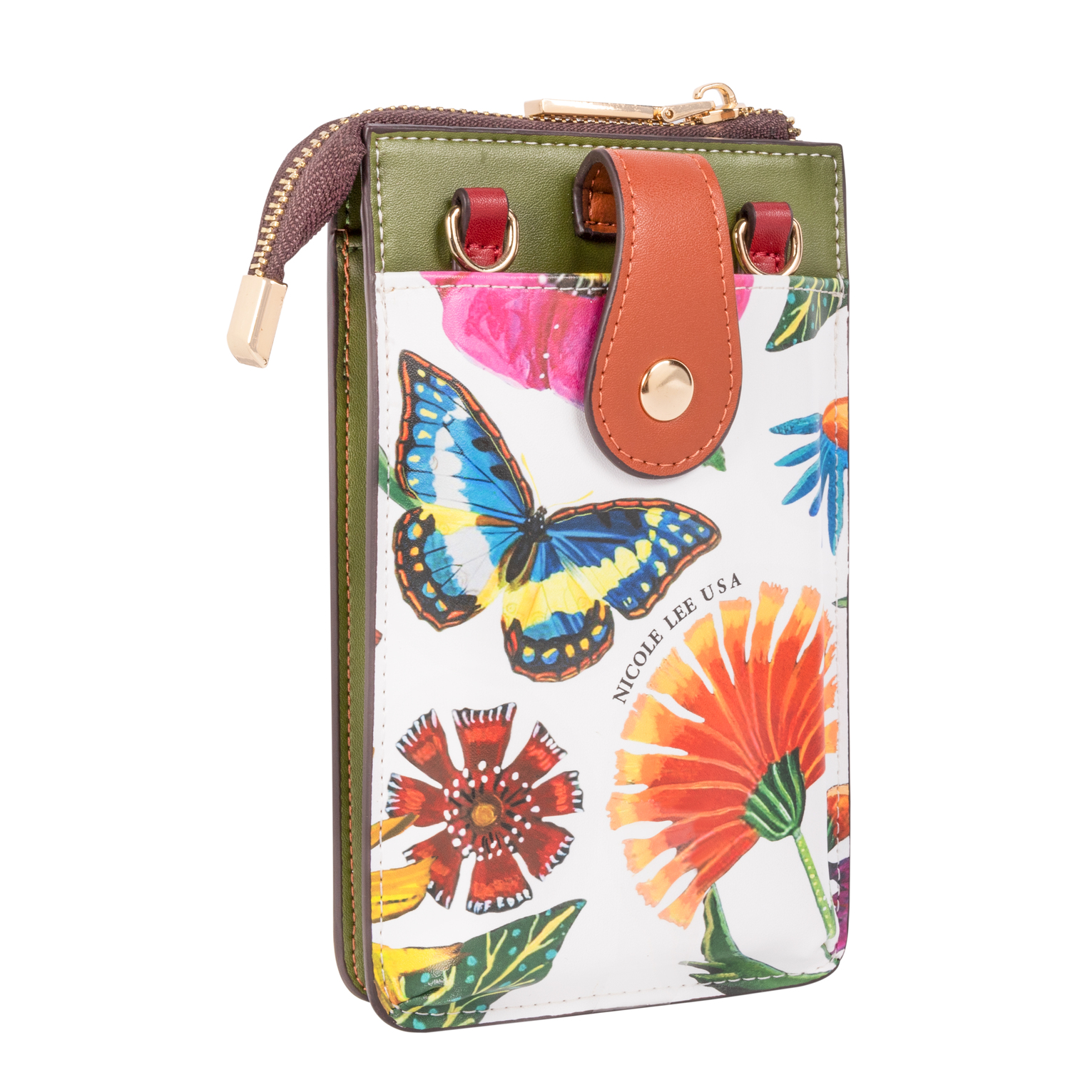 Foto 5 pulgar | Bolsa Portacelular Nicole Lee Kira Multicolor Butter-flower White