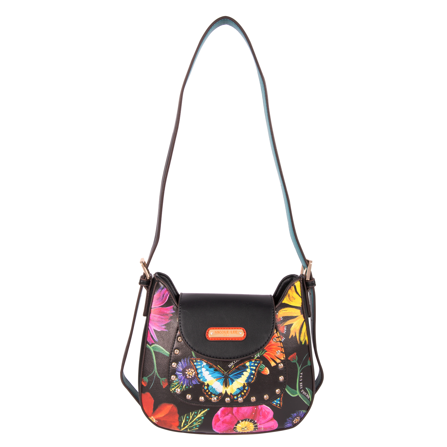 Foto 2 pulgar | Mini Bolsa Shoulder Marca Nicole Lee Butter Flower Black