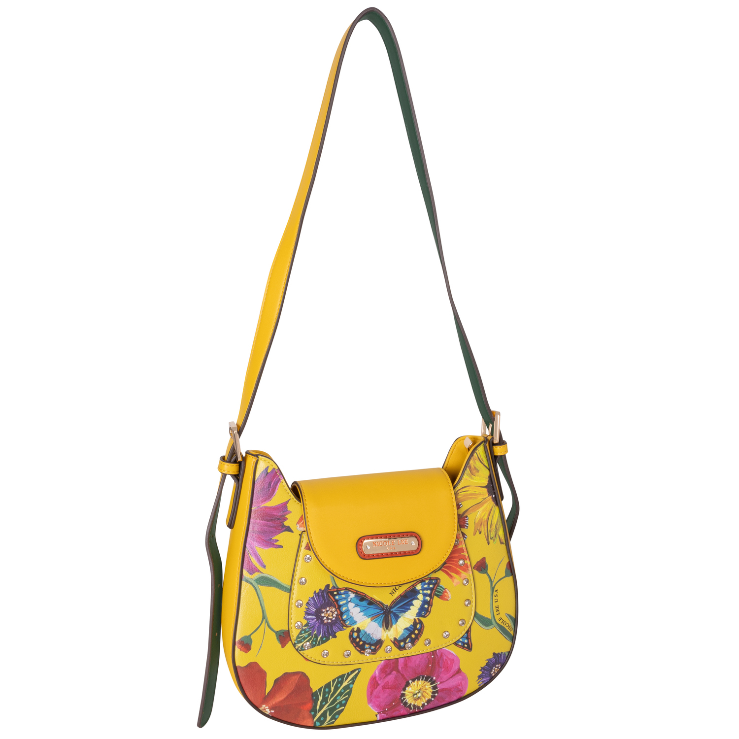 Foto 2 pulgar | Mini Bolsa Shoulder Marca Nicole Lee Butter Flower Mustard