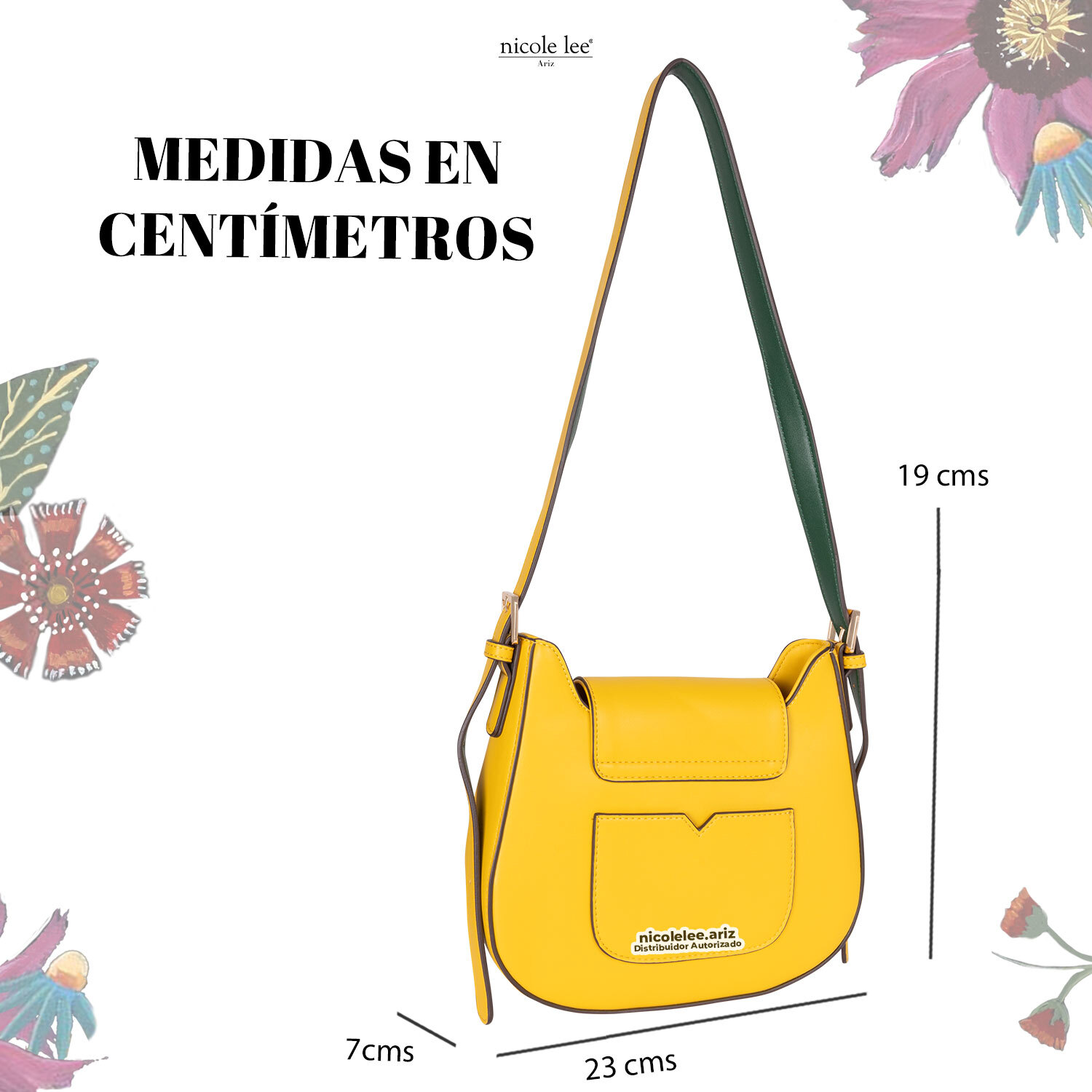 Foto 6 pulgar | Mini Bolsa Shoulder Marca Nicole Lee Butter Flower Mustard