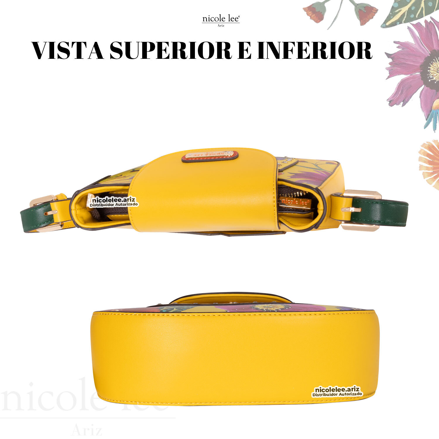 Foto 7 pulgar | Mini Bolsa Shoulder Marca Nicole Lee Butter Flower Mustard