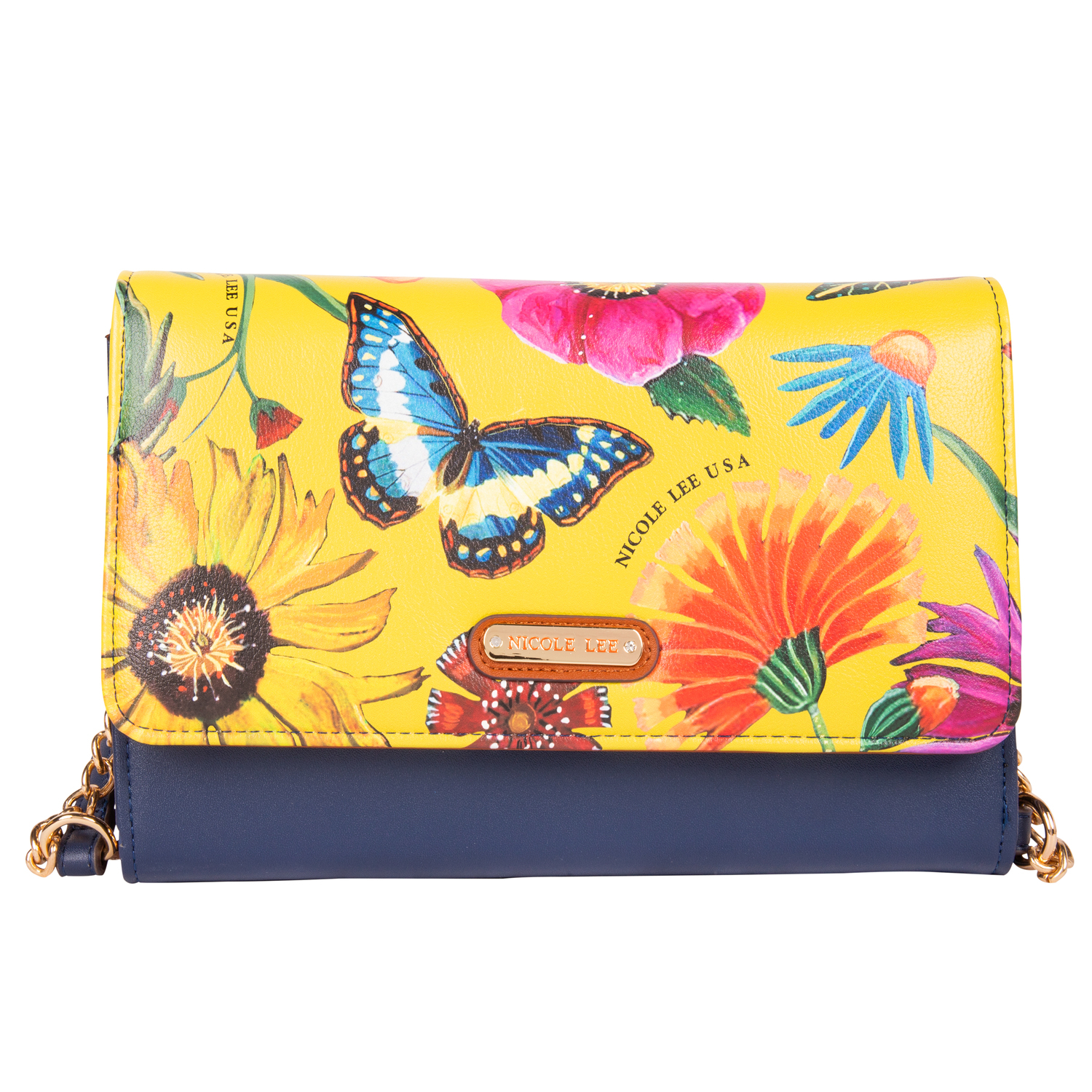 Foto 2 pulgar | Bolsa Cruzada Marca Nicole Lee Aubri Butter-flower Mustard