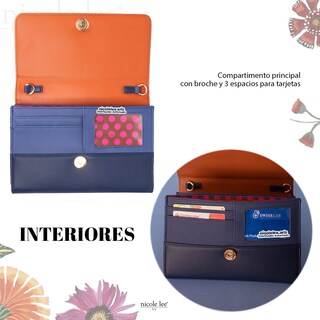 Foto 3 | Bolsa Cruzada Marca Nicole Lee Aubri Butter-flower Mustard