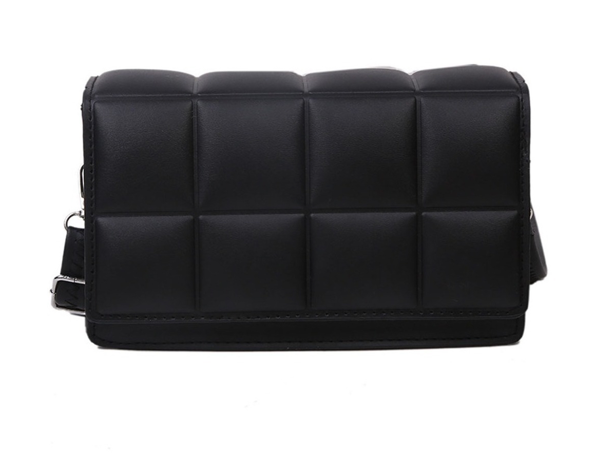 Bolsa Crossbody Funbu a Cuadros Negra