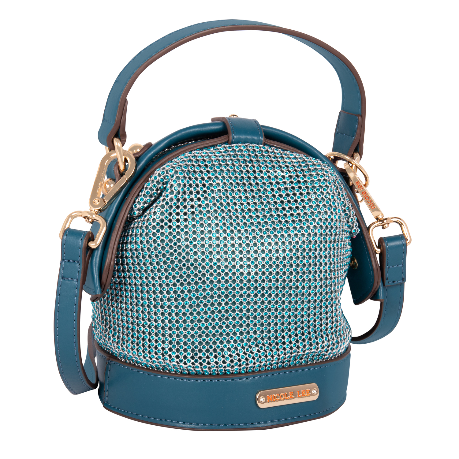 Foto 2 pulgar | Mini Bolsa Marca Nicole Lee Bianca De Fiesta Peacock Blue