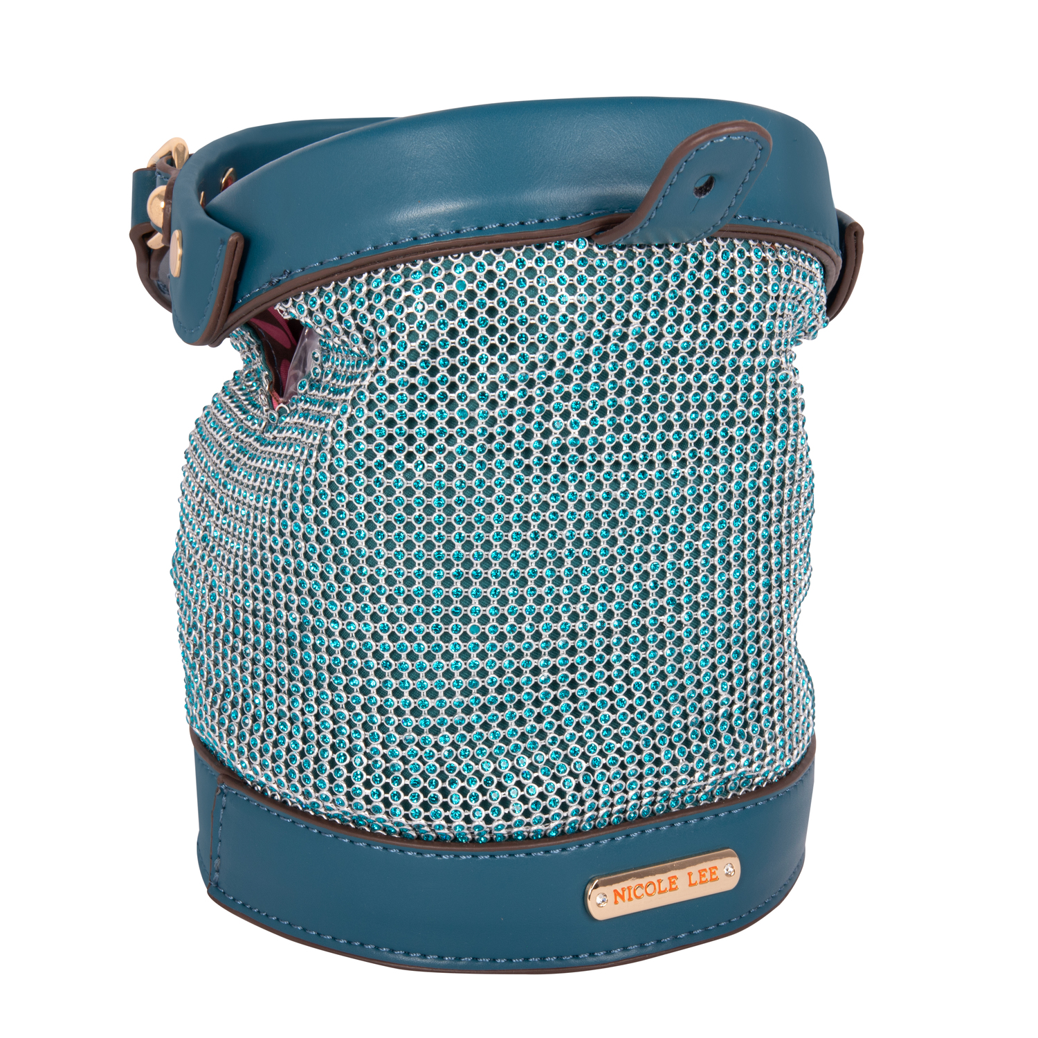 Foto 4 pulgar | Mini Bolsa Marca Nicole Lee Bianca De Fiesta Peacock Blue