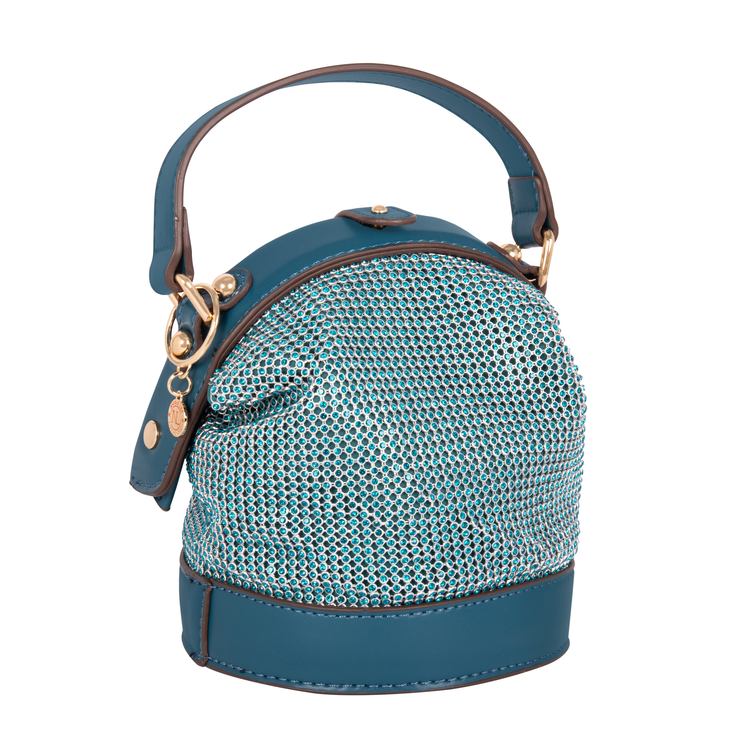 Foto 5 pulgar | Mini Bolsa Marca Nicole Lee Bianca De Fiesta Peacock Blue