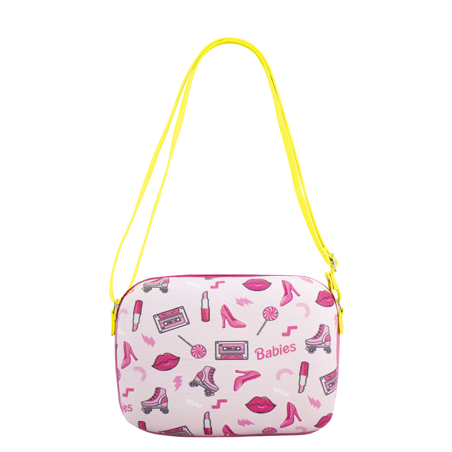 Mariconera Para Dama Rosa Pop Babies Sintetico Wanda Nueva Imagen