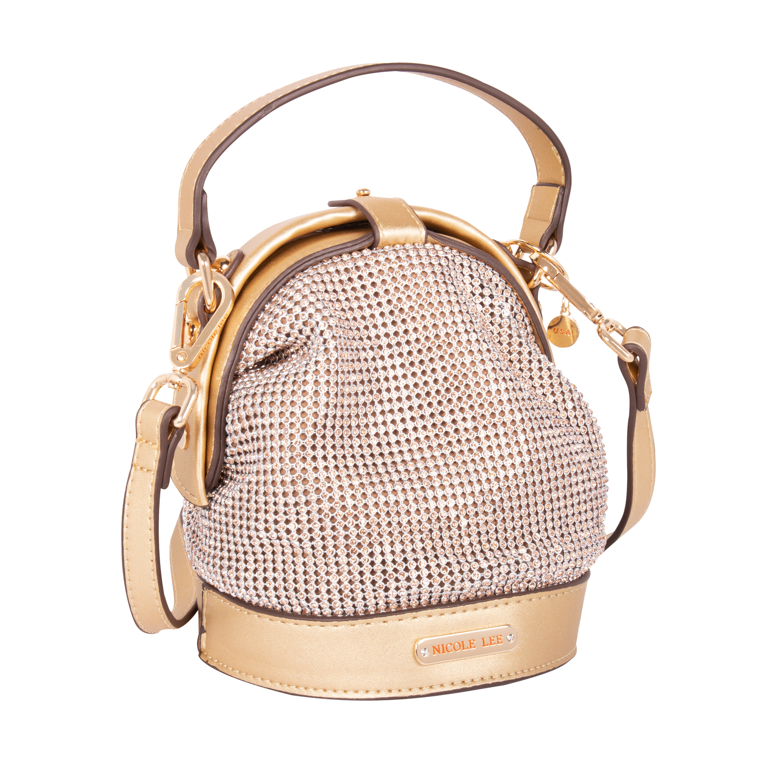 Mini Bolsa Marca Nicole Lee Bianca De Fiesta Gold