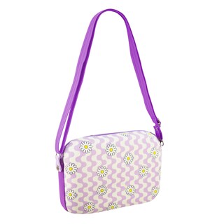 Foto 2 | Mariconera Para Dama Lila Flor Retro Sintetico Wanda Nueva Imagen