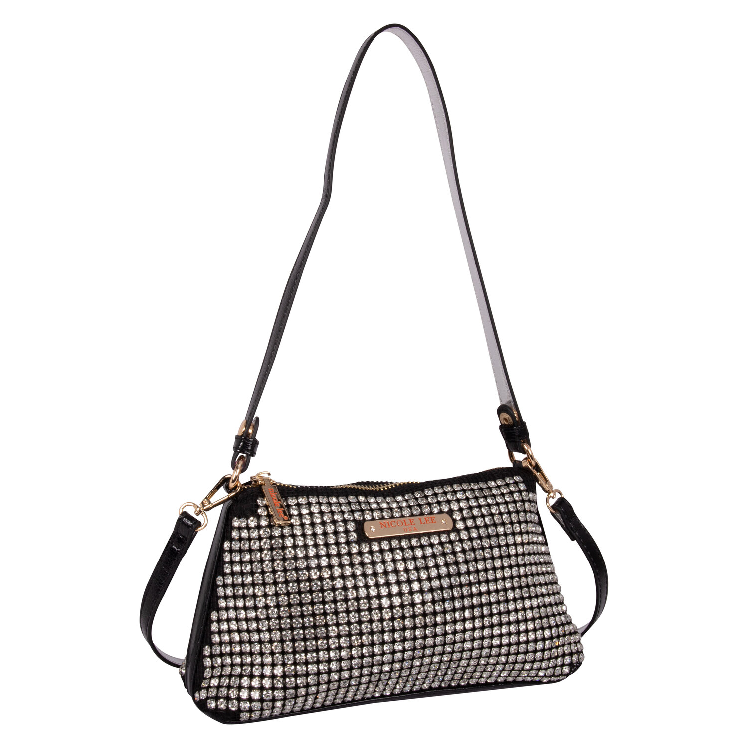 Bolsa Cruzada Marca Nicole Lee Estella De Fiesta Negro