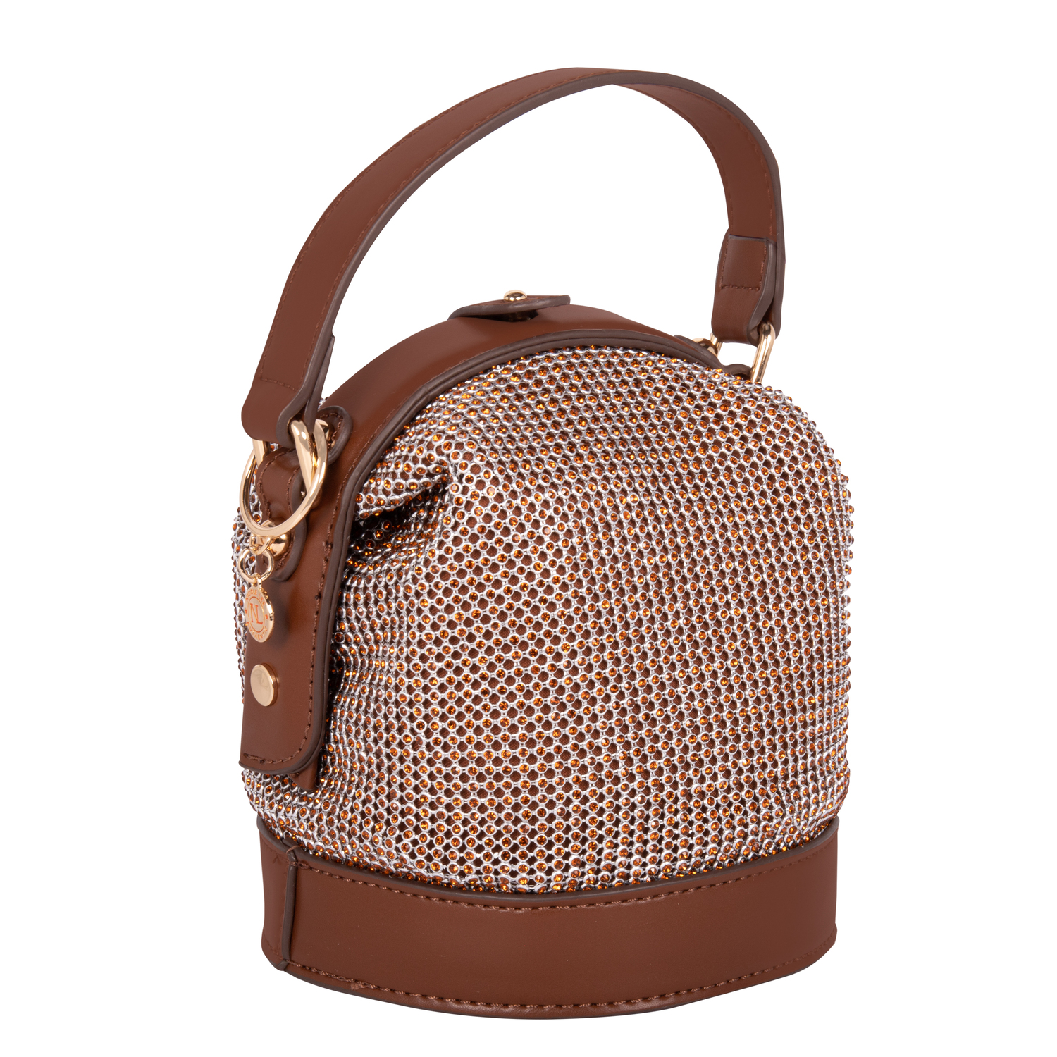 Foto 5 pulgar | Mini Bolsa Marca Nicole Lee Bianca De Fiesta Café