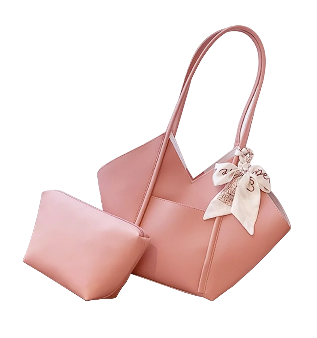 Foto 2 pulgar | Set 2 Bolsas Mujer Crossbody Cosmetiquera Correa Color Rosa