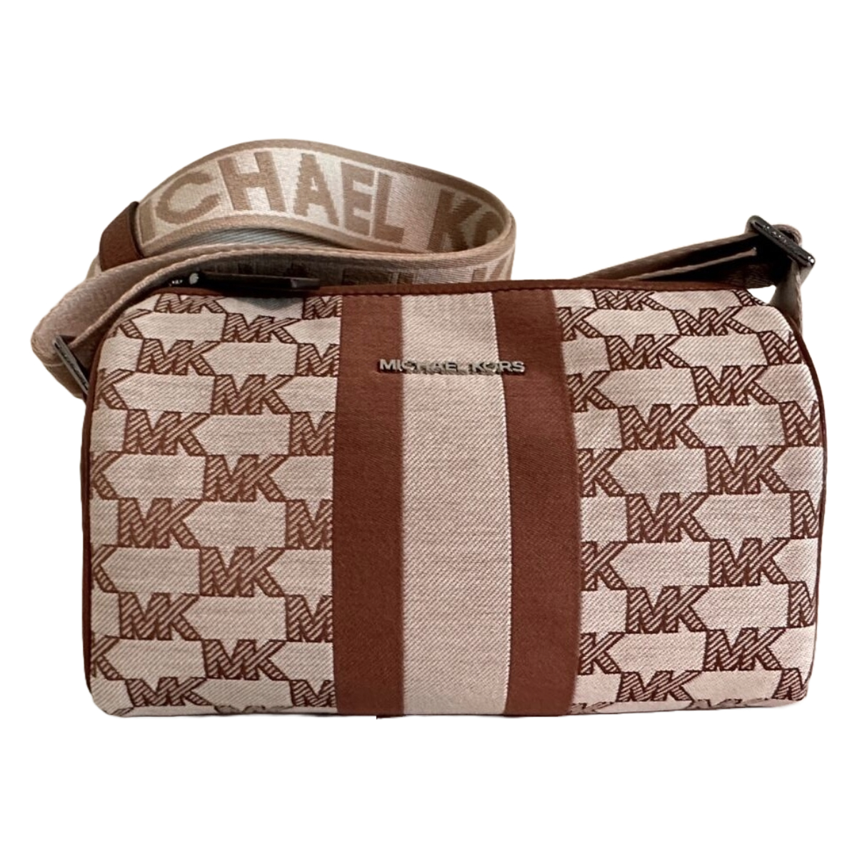 Foto 2 pulgar | Bolsa Michael Kors Cooper Mini Duffle 37s3lcou3x Beige Multi