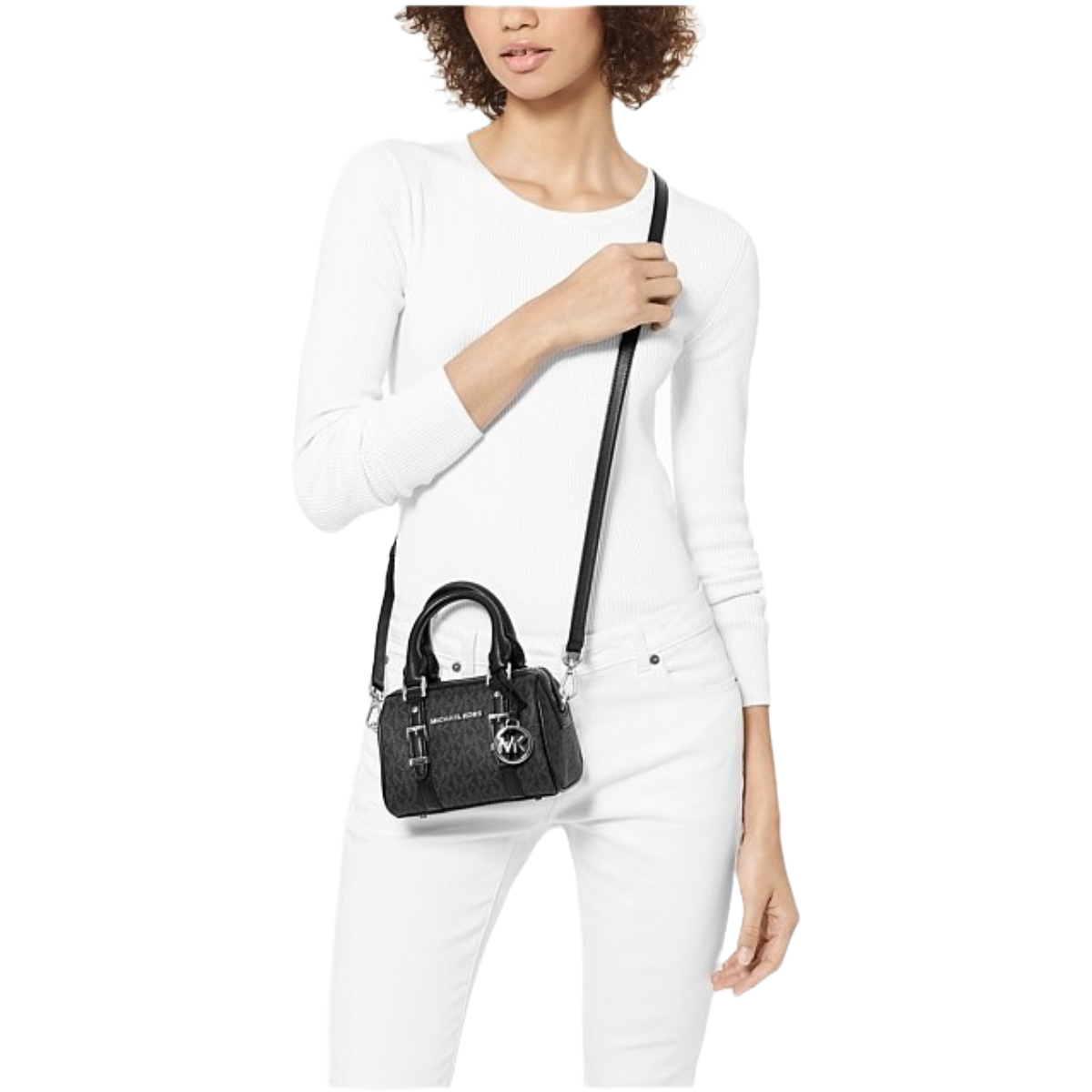 Foto 4 pulgar | Bolsa Michael Kors Hayes 32f9g06c0b Negro