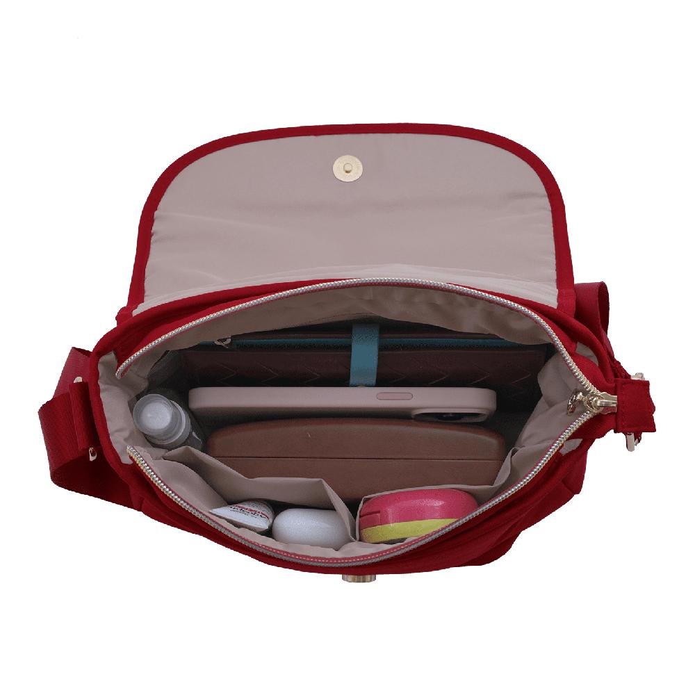 Foto 4 pulgar | Bolsa Crossbody Bandolera Tipo Mensajero Luckyly Modelo Arya Rojo