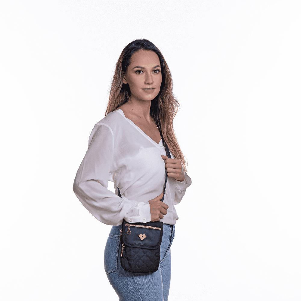Foto 5 pulgar | Bolsa Crossbody para Celular LuckyLy Cia Negra