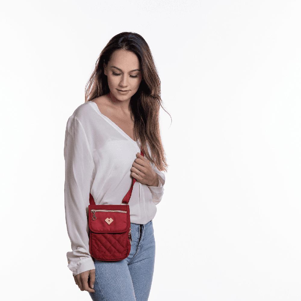 Foto 5 pulgar | Bolsa Crossbody Para Celular Luckyly Modelo Cia Rojo