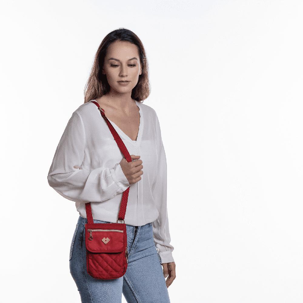 Foto 6 pulgar | Bolsa Crossbody Para Celular Luckyly Modelo Cia Rojo
