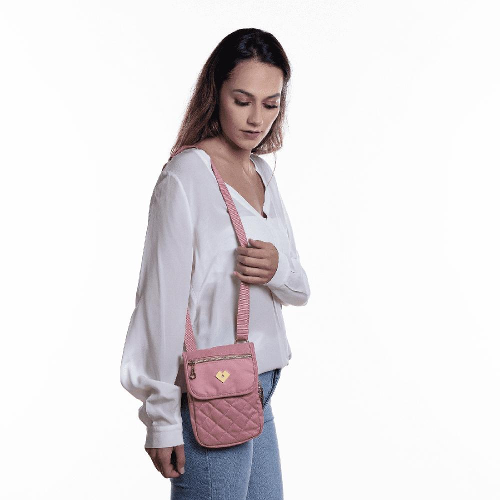 Foto 5 pulgar | Bolsa Crossbody Para Celular Luckyly Modelo Cia Rosa