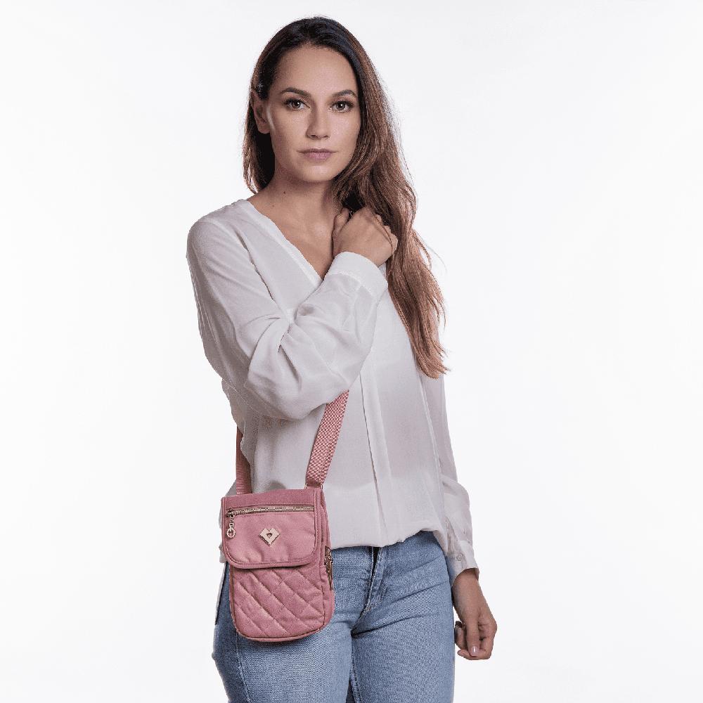 Foto 6 pulgar | Bolsa Crossbody Para Celular Luckyly Modelo Cia Rosa