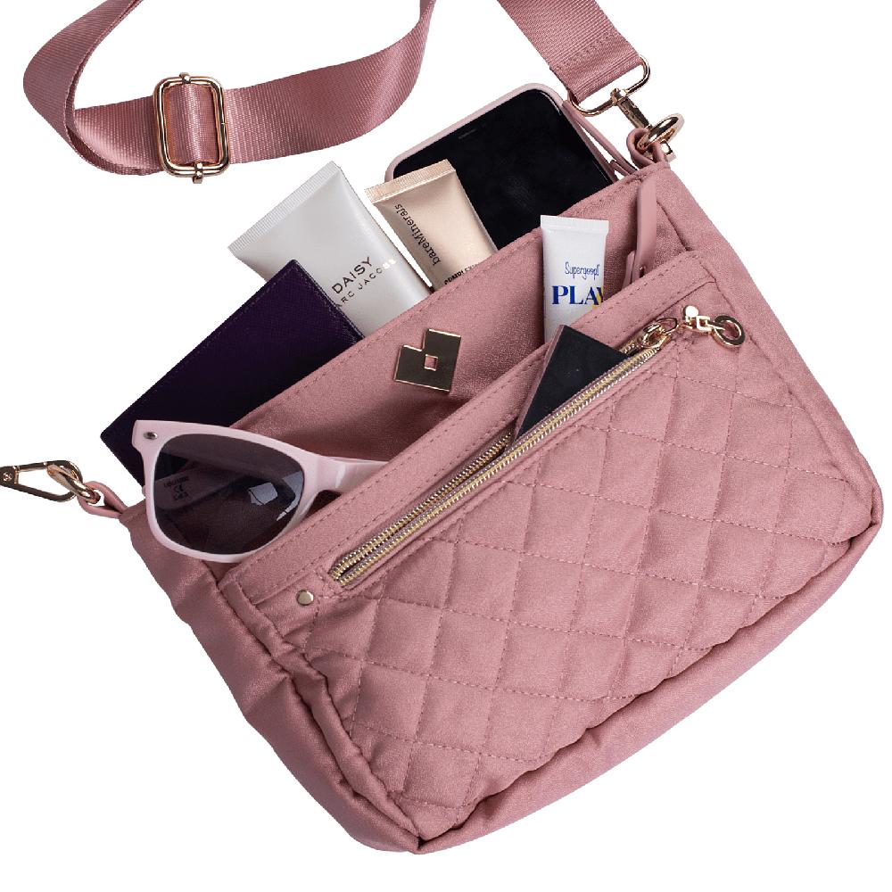 Foto 3 pulgar | Bolsa Mujer Crossbody Bandolera  Regalo Pusera Mujer Luckyly Rosa