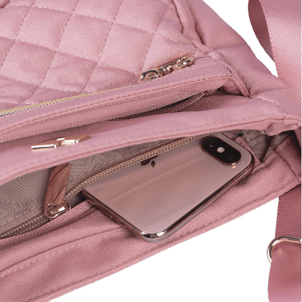 Foto 4 pulgar | Bolsa Mujer Crossbody Bandolera  Regalo Pusera Mujer Luckyly Rosa