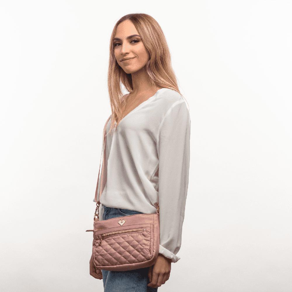 Foto 7 pulgar | Bolsa Mujer Crossbody Bandolera  Regalo Pusera Mujer Luckyly Rosa