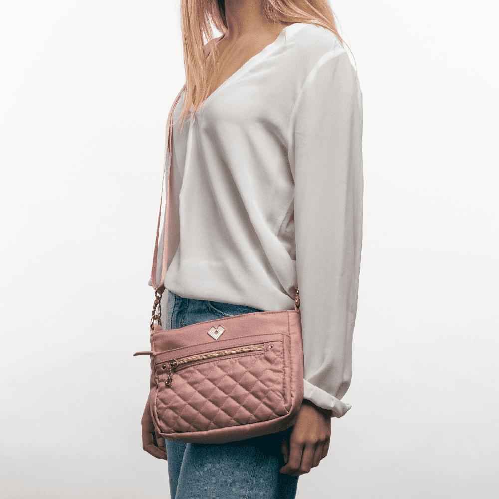 Foto 8 pulgar | Bolsa Mujer Crossbody Bandolera  Regalo Pusera Mujer Luckyly Rosa