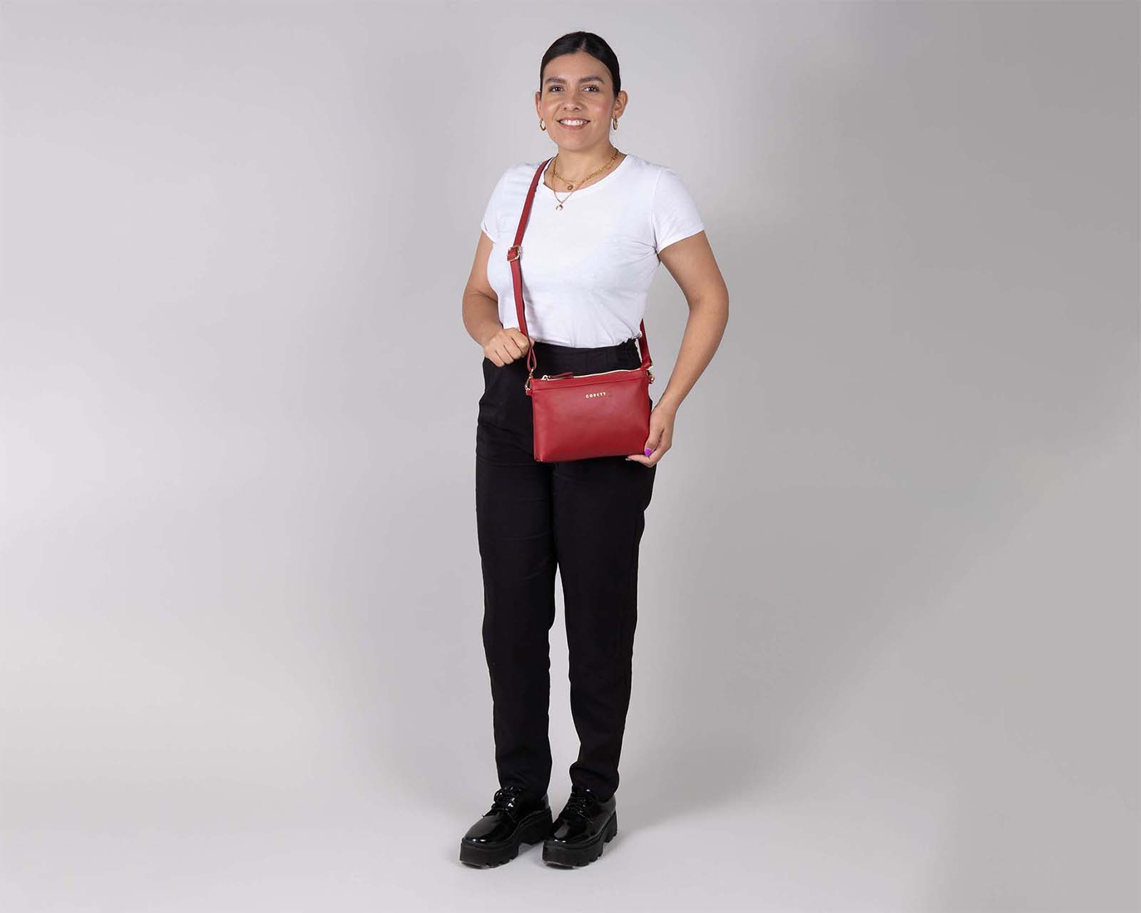 Foto 9 pulgar | Bolso de Dama Crossbody Gorett Rojo Melisa Mediano